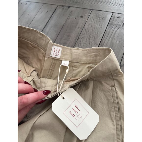 NWT Gap × DÔEN High Rise Wide Leg iconic Khaki Trousers Pants Size 00 - Picture 4 of 5